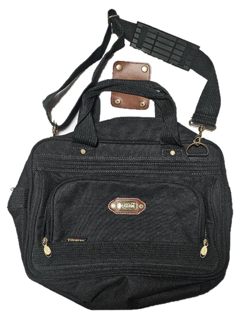 Ricardo Beverly Hills Tiburon Black Carry On Shoulder Bag 6316 Lock No Key